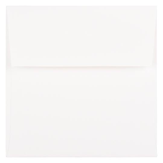 Jam Paper; JAM Paper 5.5" x 5.5" White Semi Gloss Square Invitation Envelopes; Category:Envelopes; Image:1